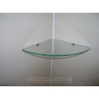 Полка стеклянная угловая 6 мм прозрачная 23 х 23 см