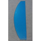 Полка стеклянная фигурная 6 мм крашенная 60 х 18 см синяя