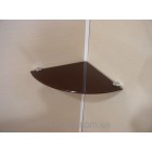 Полка стеклянная угловая 4 мм коричневая 20 х 20 см